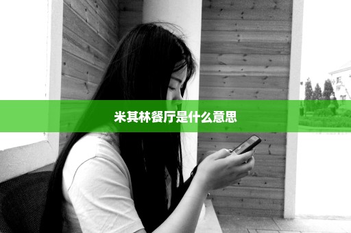 米其林餐厅是什么意思