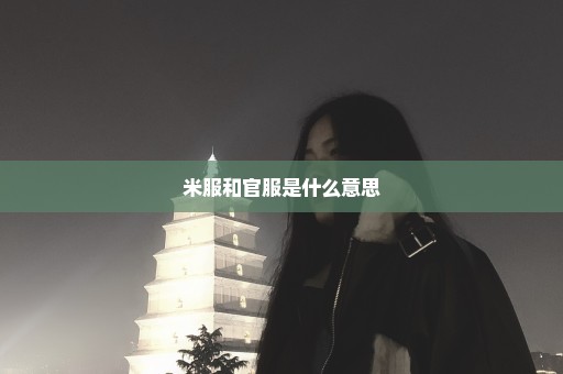 米服和官服是什么意思