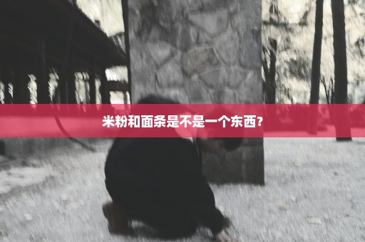 米粉和面条是不是一个东西？