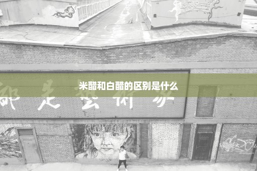 米醋和白醋的区别是什么