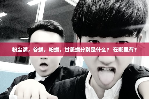 粉尘满，谷螨，粉螨，甘恙螨分别是什么？ 在哪里有？