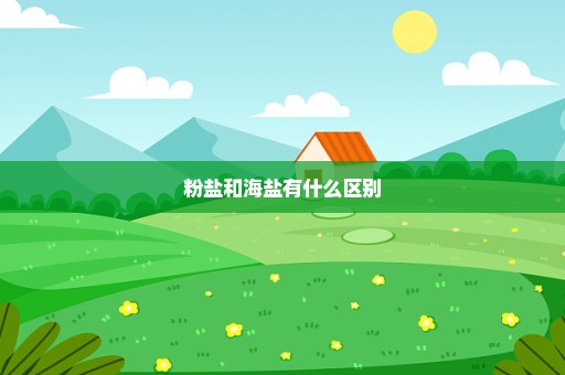 粉盐和海盐有什么区别