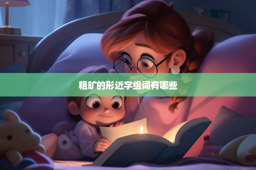 粗旷的形近字组词有哪些
