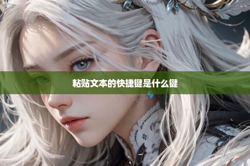 粘贴文本的快捷键是什么键