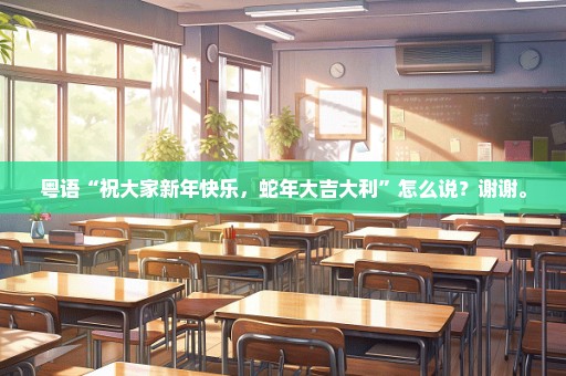 粤语“祝大家新年快乐，蛇年大吉大利”怎么说？谢谢。