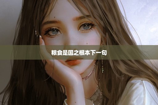 粮食是国之根本下一句