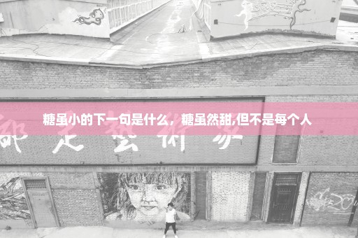 糖虽小的下一句是什么，糖虽然甜,但不是每个人 