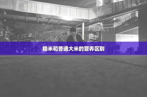 糯米和普通大米的营养区别