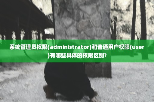 系统管理员权限(administrator)和普通用户权限(user)有哪些具体的权限区别?