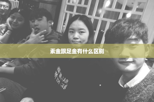 素金跟足金有什么区别