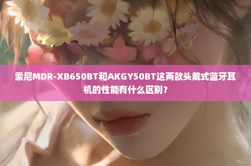 索尼MDR-XB650BT和AKGY50BT这两款头戴式蓝牙耳机的性能有什么区别？