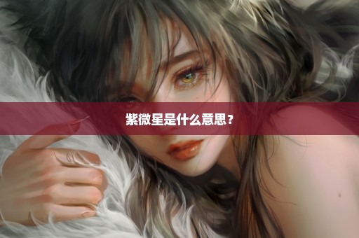 紫微星是什么意思？