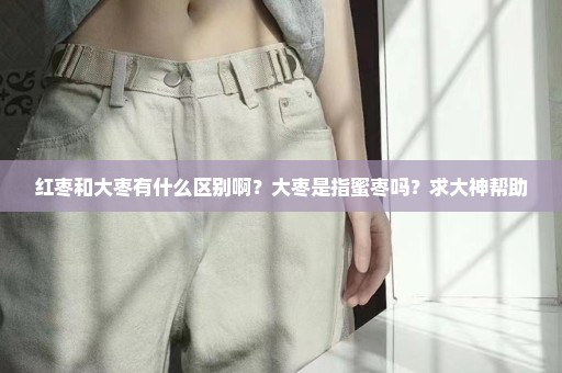 红枣和大枣有什么区别啊？大枣是指蜜枣吗？求大神帮助