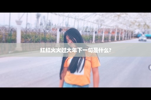红红火火过大年下一句是什么?