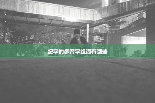 纪字的多音字组词有哪些