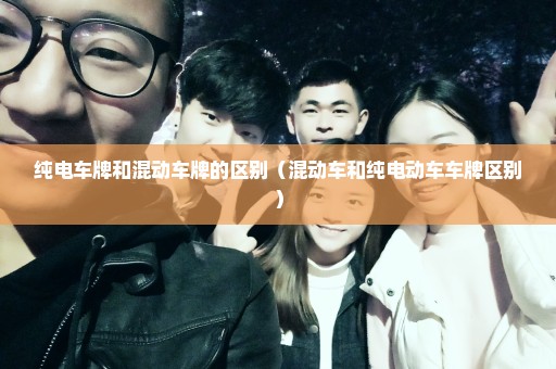 纯电车牌和混动车牌的区别（混动车和纯电动车车牌区别）