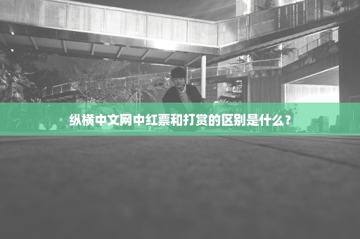 纵横中文网中红票和打赏的区别是什么？