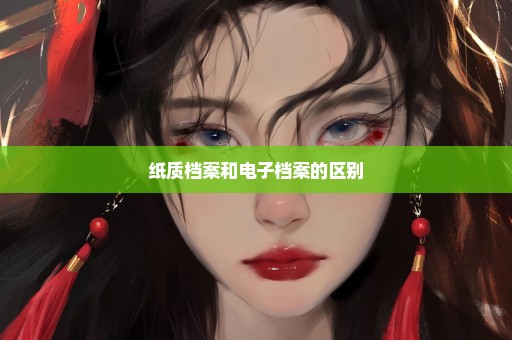 纸质档案和电子档案的区别
