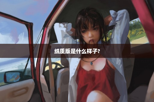 纸质版是什么样子?