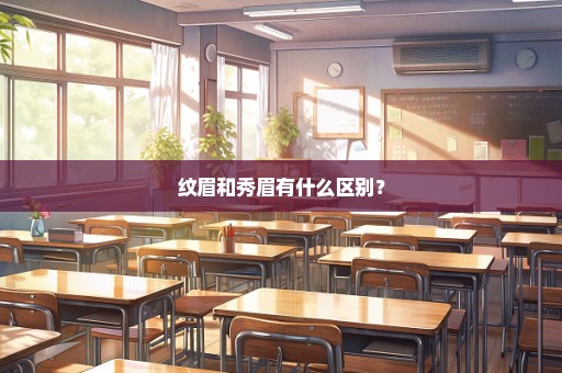 纹眉和秀眉有什么区别？