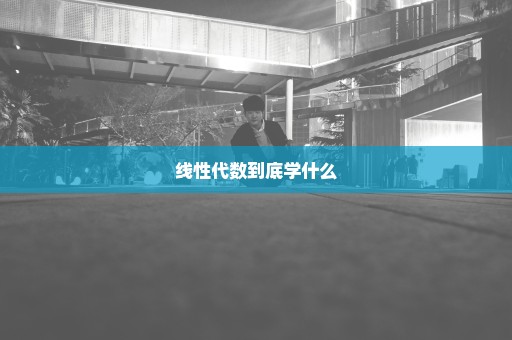 线性代数到底学什么