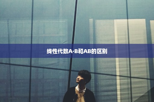 线性代数A·B和AB的区别