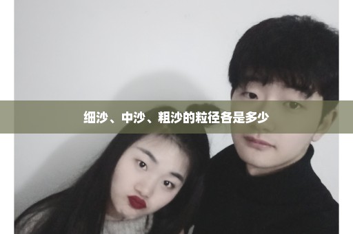 细沙、中沙、粗沙的粒径各是多少