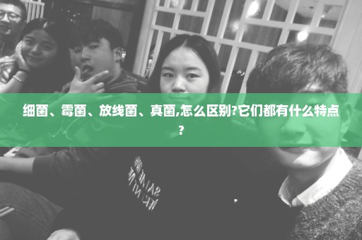 细菌、霉菌、放线菌、真菌,怎么区别?它们都有什么特点?