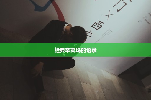 经典辛夷坞的语录