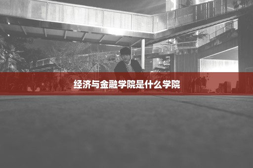 经济与金融学院是什么学院