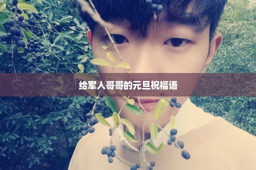 给军人哥哥的元旦祝福语