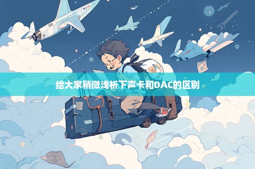给大家稍微浅析下声卡和DAC的区别