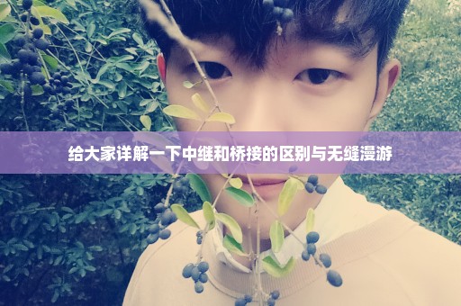 给大家详解一下中继和桥接的区别与无缝漫游