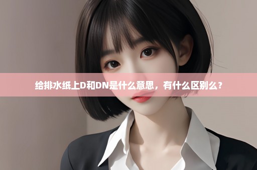 给排水纸上D和DN是什么意思，有什么区别么？