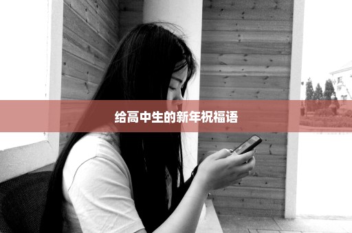 给高中生的新年祝福语