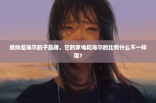 统帅是海尔的子品牌，它的家电和海尔的比有什么不一样呢？