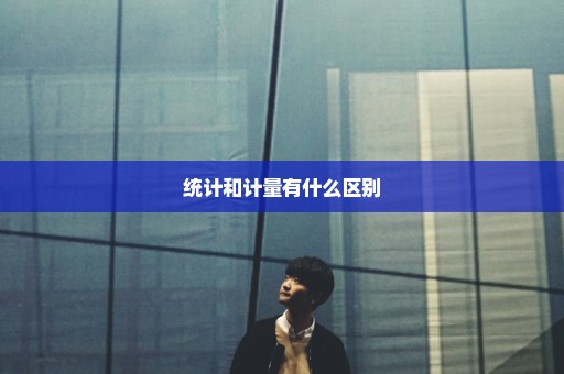 统计和计量有什么区别