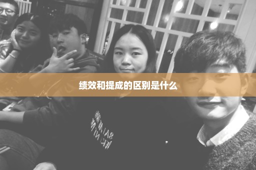 绩效和提成的区别是什么