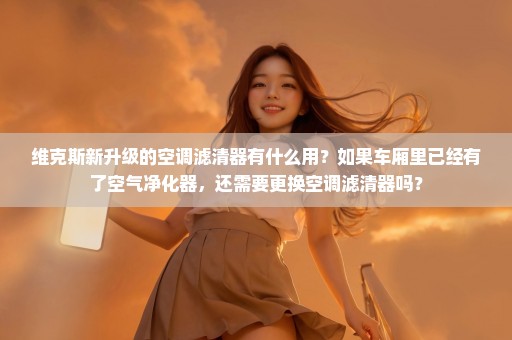 维克斯新升级的空调滤清器有什么用？如果车厢里已经有了空气净化器，还需要更换空调滤清器吗？