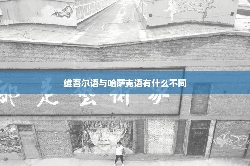 维吾尔语与哈萨克语有什么不同
