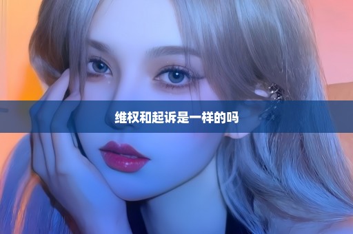 维权和起诉是一样的吗