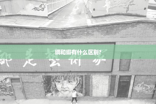 绸和缎有什么区别?