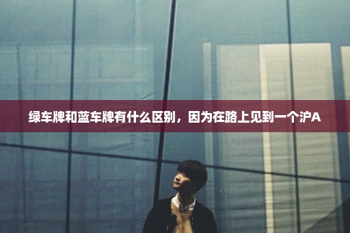 绿车牌和蓝车牌有什么区别，因为在路上见到一个沪A