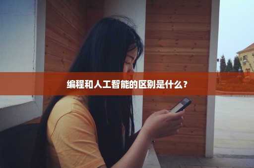 编程和人工智能的区别是什么？