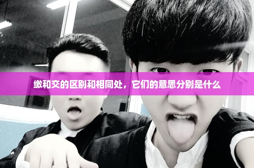 缴和交的区别和相同处，它们的意思分别是什么