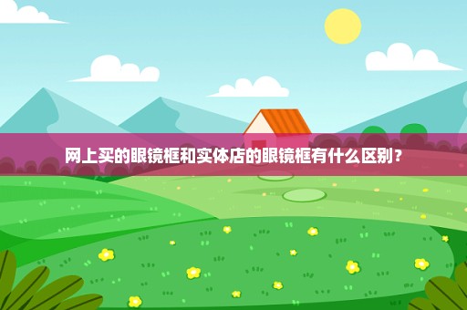网上买的眼镜框和实体店的眼镜框有什么区别？