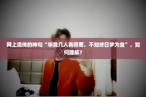 网上流传的神句“毕竟几人真得鹿，不知终日梦为鱼”，如何理解？