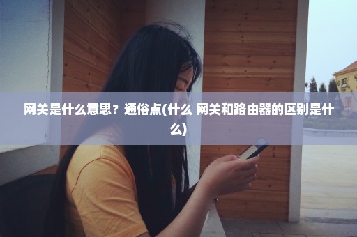 网关是什么意思？通俗点(什么 网关和路由器的区别是什么)