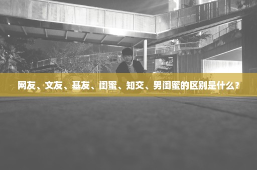 网友、文友、基友、闺蜜、知交、男闺蜜的区别是什么？