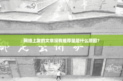 网络上发的文章没有推荐量是什么原因？